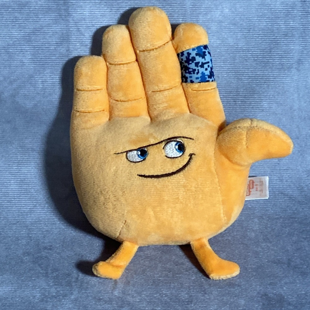 Ty Beanie Babies Emoji Movie Hi-5 Hand Orange Plush Stuffed Animal Toy 7" 2017